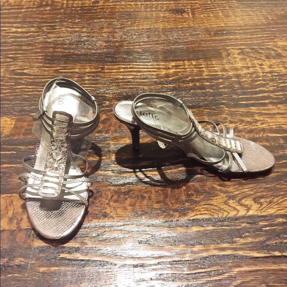 Rialto Heels with Crystal Embellishments - Size 8 - Modern Y2K
